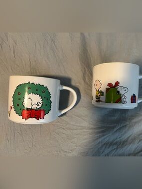 Peanuts Holiday Snoopy & Charlie Brown White Ceramic Coffee Mug